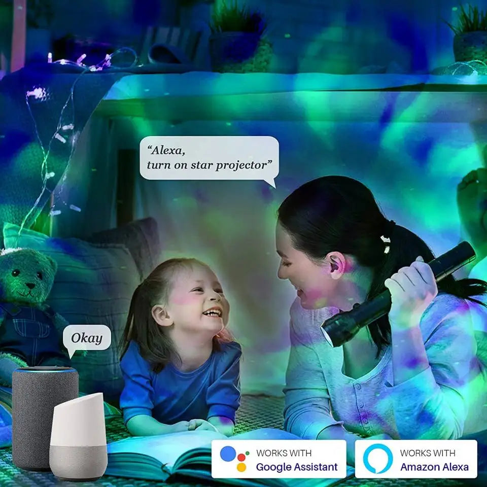 Space Dog Night Light Galaxy Star Astronaut Projector App Nebula Lamps Led Lights For Children Bedroom Decorative Birthday Gift