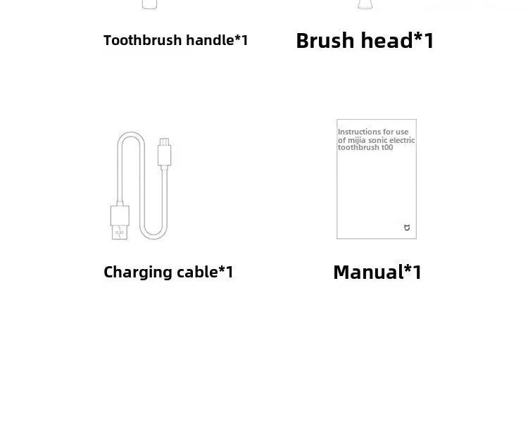 XIAOMI MIJIA Sonic Electric Toothbrush T100 Cordless USB Rechargeable Toothbrushes Waterproof Ultrasonic Automatic Tooth Brush