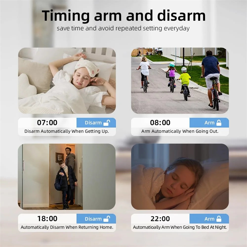 TUYA WIFI Smart GSM Alarm System Smart Life Security Protection For Home with PIR Wireless Solar Siren Alexa