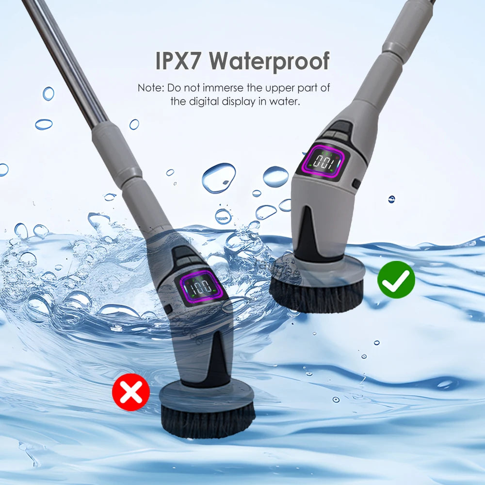 Electric Cleaning Brush 10 In 1 Multifunctional Cleaning Brush For Bathroom Kitchen Toilet Wireless Rotatable Cleaning Brush