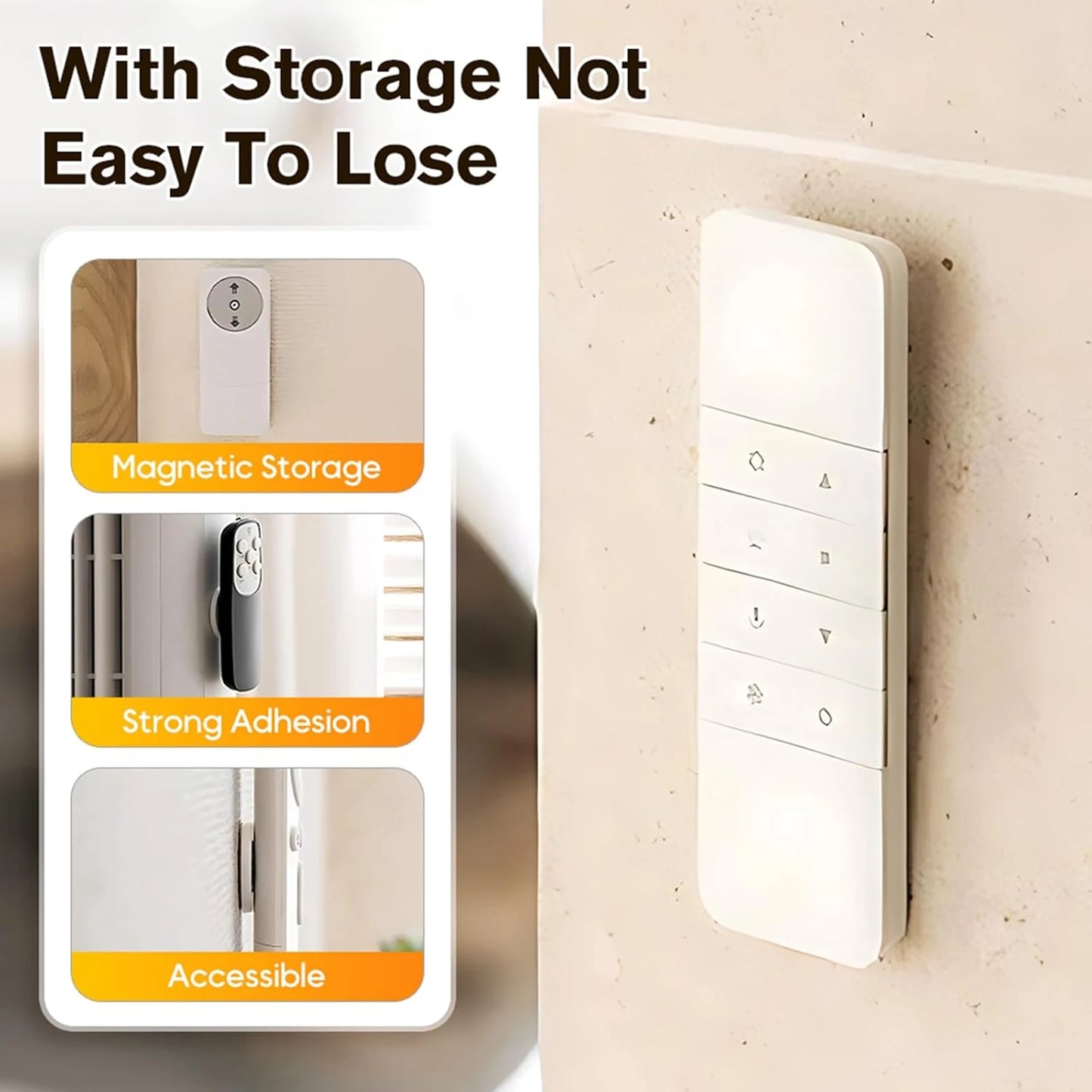 3/6/12Pcs Strong Magnetic Remote Control Holder Wall Mount Adhesive TV/Air Conditioner Remote Control Holder For Home Office