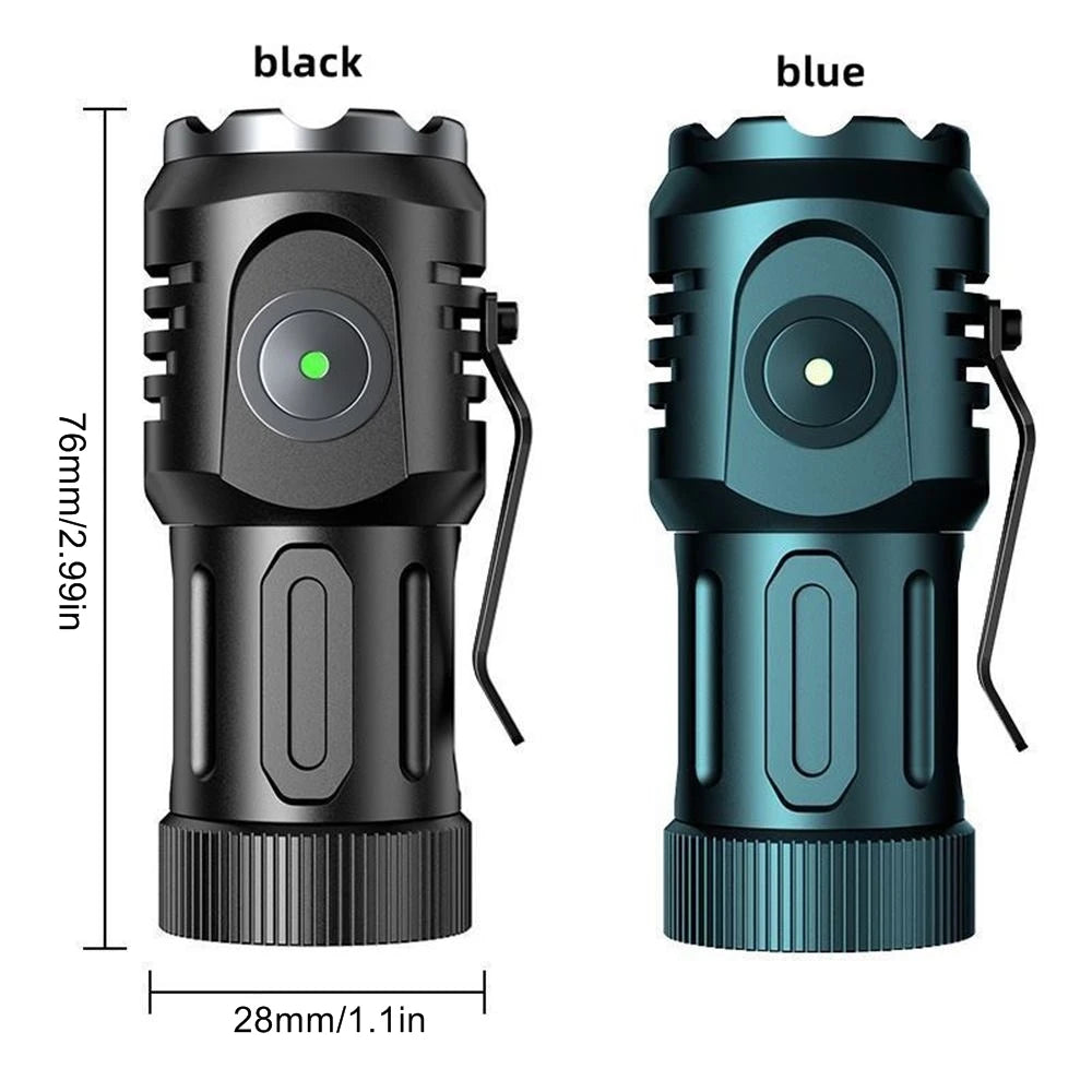 5x Led Mini Palm Small Flashlight Usb Rechargeable Portable Red Torch Home Outdoor Pocket Hiking Camping Magnet Work Car Repair