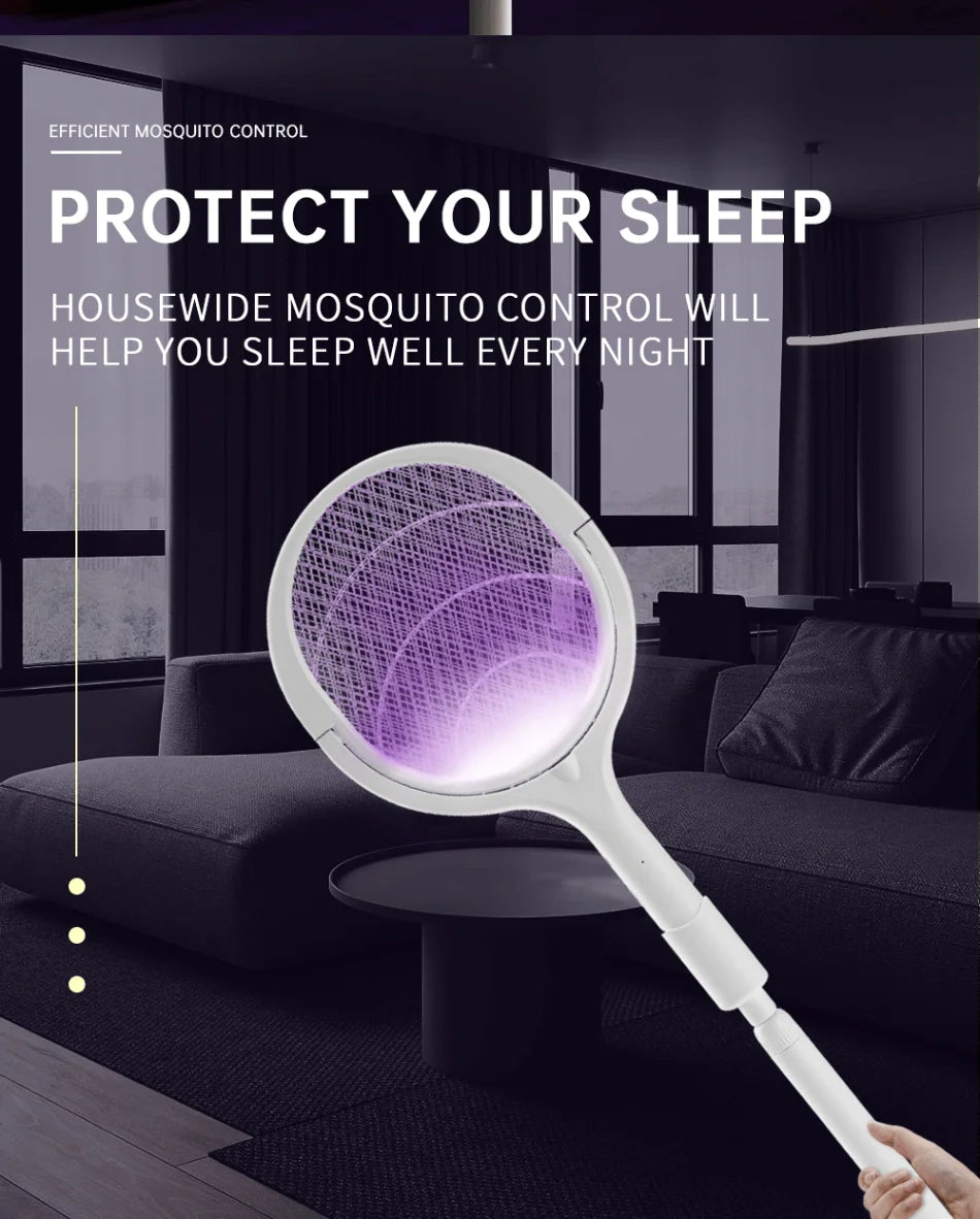 3500V 5in1 Mosquito Killer Lamp Multifunctional Angle Adjustable Bug Zapper Electric USB Rechargeable Mosquito Fly Bat Swatter