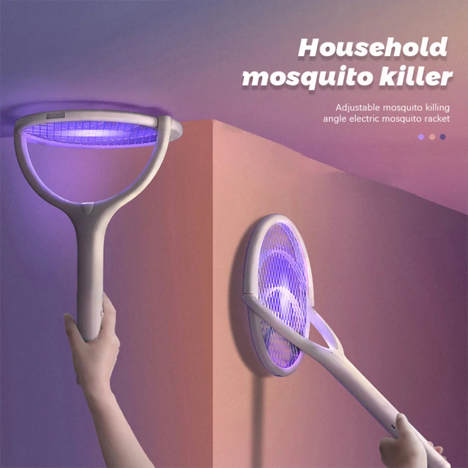3500V 5in1 Mosquito Killer Lamp Multifunctional Angle Adjustable Bug Zapper Electric USB Rechargeable Mosquito Fly Bat Swatter