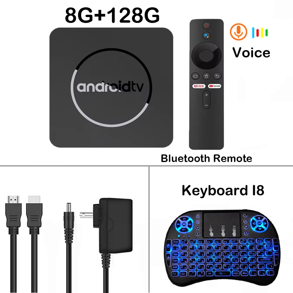 Android TV Box Q10 Android 14 Dual Wifi 2.4G&5G Google Voice Ram 4GB 8GB Rom 64GB 128GB Media player 3D 8K Video 4K Set Top Box