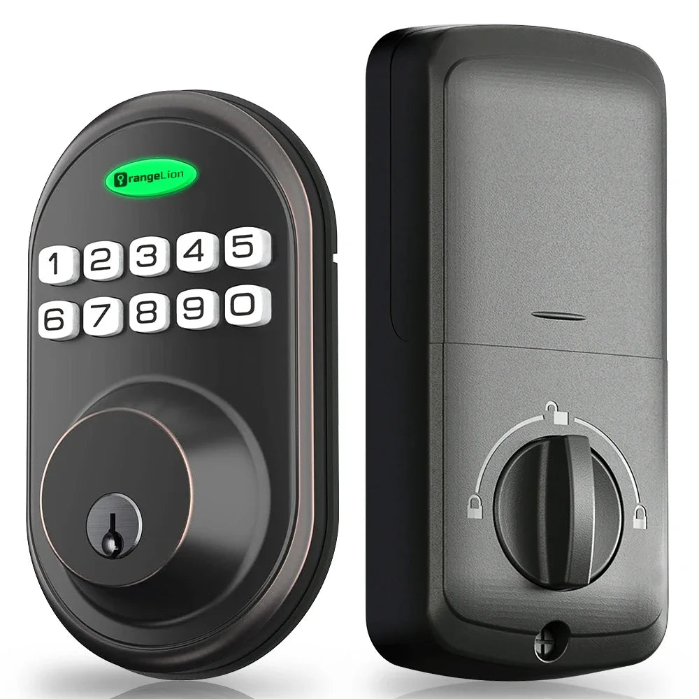 EUUKAIHG Keyless Entry Door Lock, One-Touch Lock/Unlock, Deadbolt Lock with Keypad and Key, Auto Lock for Door