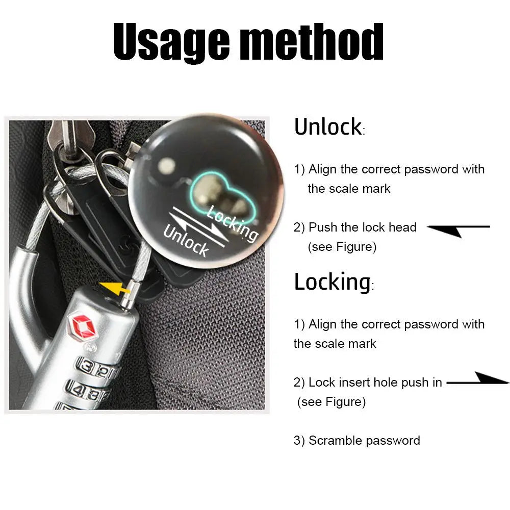 New TSA Customs Colorful Code Lock for Travel Luggage Password Changeable Lock Contrast Color Design Padlock Cabinet Locker
