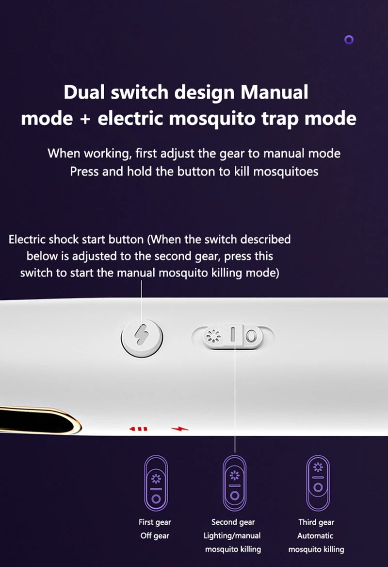 3 In 1 Multi-Functional Bug Zapper Racket Usb Rechargeable Mosquito Killer Safe Electric Mosquito Swatter Pest Control Supplies