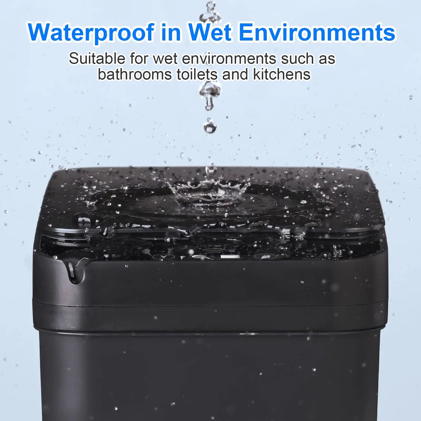 Bathroom Touchless Trash,12L Motion Sensor-Activated Trash Can with Lid, Automatic Kitchen Trash for Office, Living Room, Bedroom