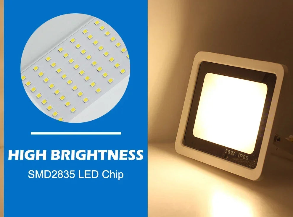 LED FloodLight PIR Motion Sensor Outdoor Led Spotlight 10W 20W 30W 50W 100W IP66 Waterproof Outdoor Garden Lighting Street Light