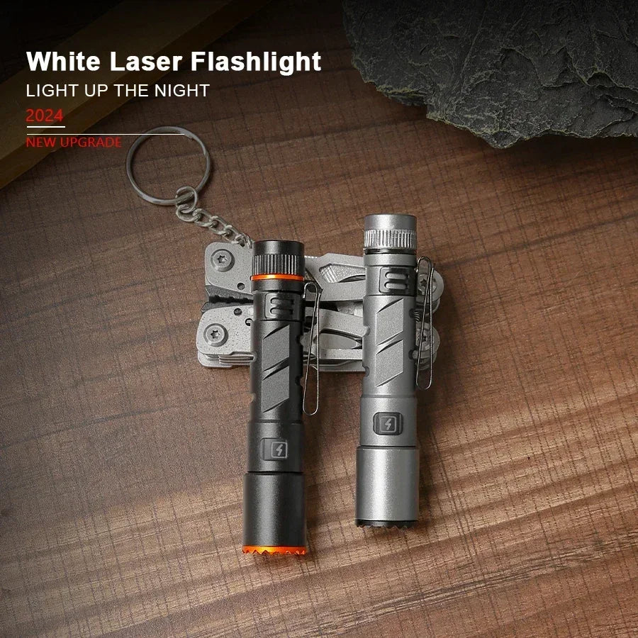 High Power Mini Flashlight USB Charging Small Flashlight with Clip Magnetic Pocket Torch for Camping Hiking Emergency Light