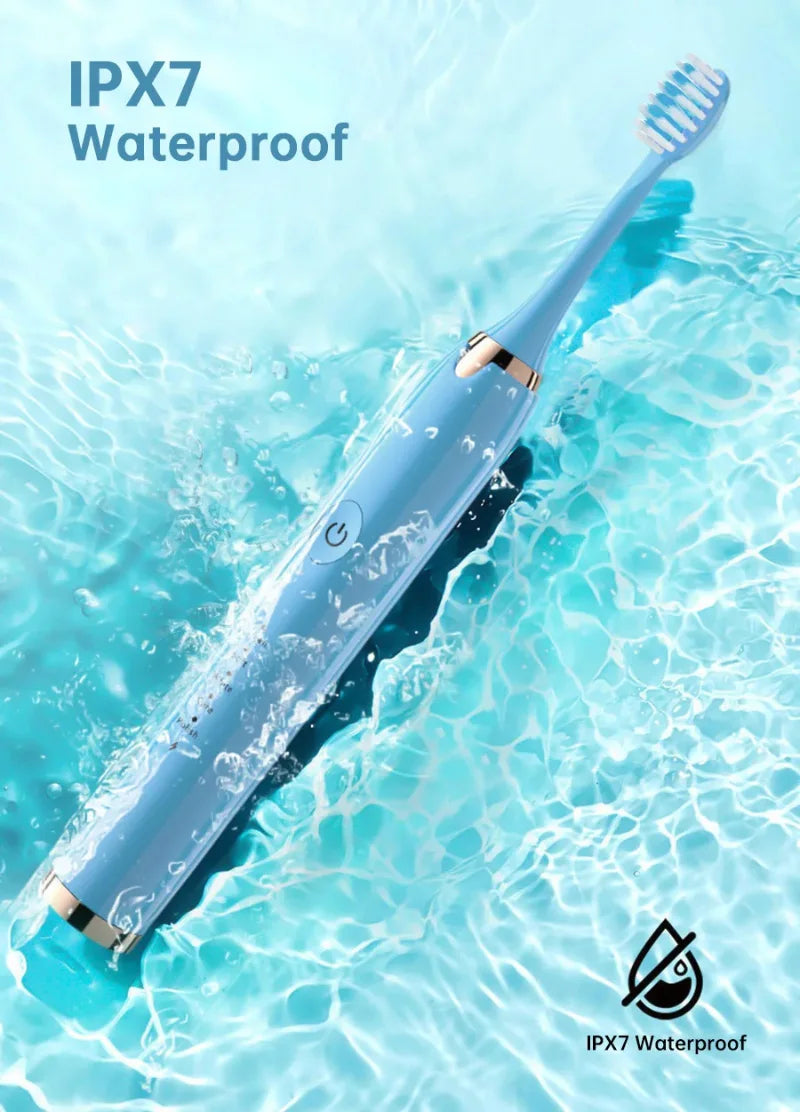 XIAOMI Electric Sonic Toothbrush USB Rechargeable Waterproof Electronic Ultrasonic Whitening Tooth Brushes Replacement Heads