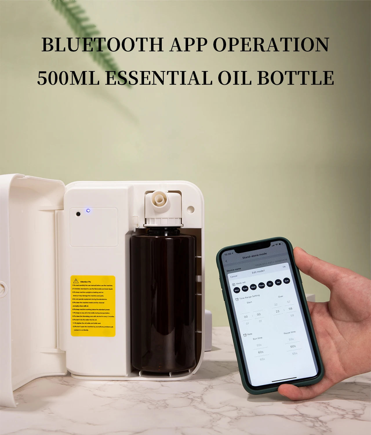 Aroma Diffuser 500ML Bluetooth Essential Oil Diffuser For Home Room Fragrance HVAC Electric Aromatic Oasis Air Freshener