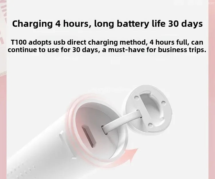 XIAOMI MIJIA Sonic Electric Toothbrush T100 Cordless USB Rechargeable Toothbrushes Waterproof Ultrasonic Automatic Tooth Brush
