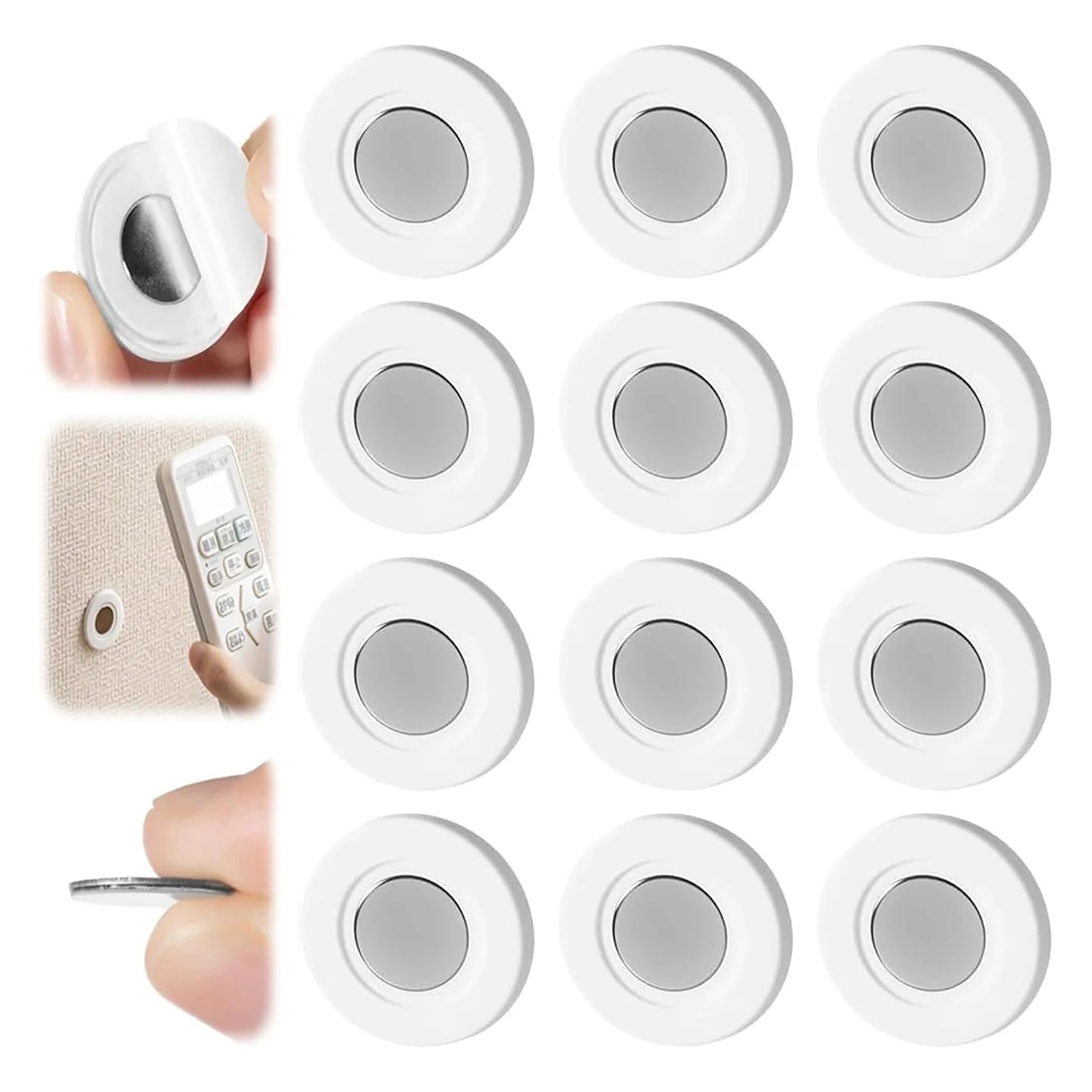 3/6/12Pcs Strong Magnetic Remote Control Holder Wall Mount Adhesive TV/Air Conditioner Remote Control Holder For Home Office
