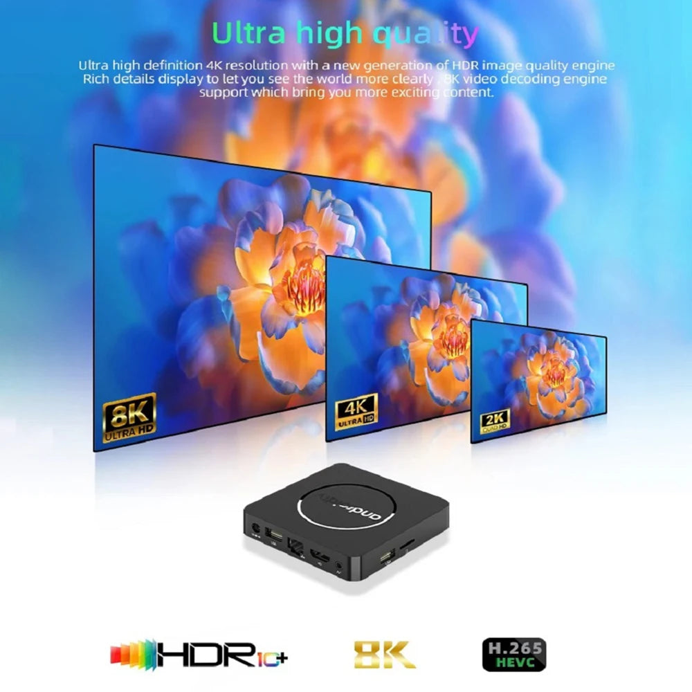 Android TV Box Q10 Android 14 Dual Wifi 2.4G&5G Google Voice Ram 4GB 8GB Rom 64GB 128GB Media player 3D 8K Video 4K Set Top Box