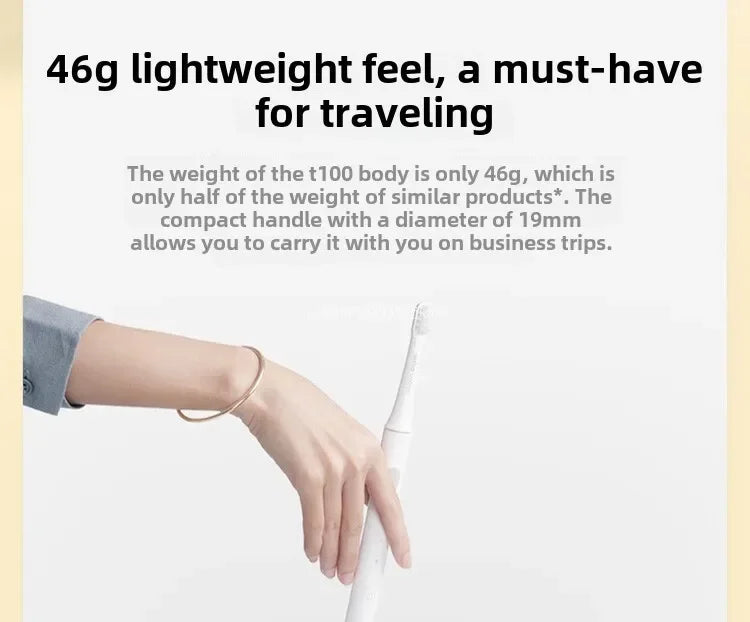 XIAOMI MIJIA Sonic Electric Toothbrush T100 Cordless USB Rechargeable Toothbrushes Waterproof Ultrasonic Automatic Tooth Brush