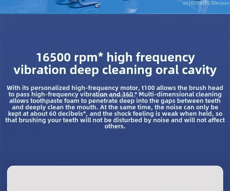XIAOMI MIJIA Sonic Electric Toothbrush T100 Cordless USB Rechargeable Toothbrushes Waterproof Ultrasonic Automatic Tooth Brush