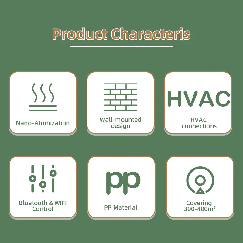 NAMSTE Perfume Diffuser Home Fragrance Air Freshener Electric Aromatic Oasis Power 7W 300ML Capacity WIFI Bluetooth Smart Contro