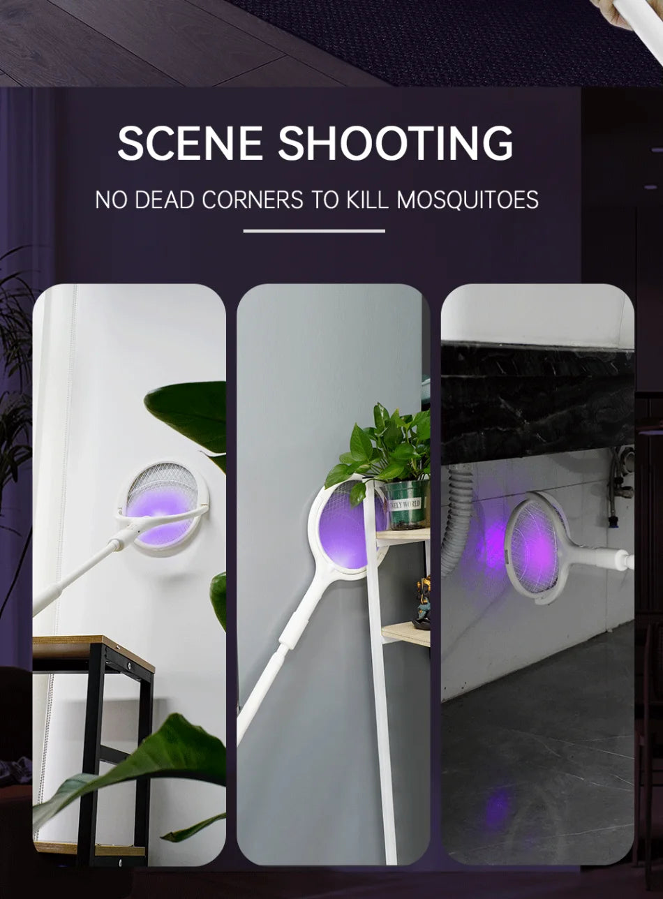 3500V 5in1 Mosquito Killer Lamp Multifunctional Angle Adjustable Bug Zapper Electric USB Rechargeable Mosquito Fly Bat Swatter
