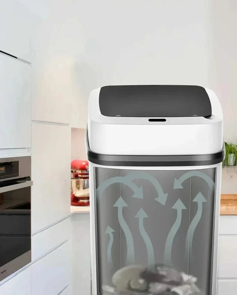 Smart Trashbin Automatic Sensor Large Capacity Touchless Waste Bin Energy-saving Waterproof for Kitchen Bathroom Home Office