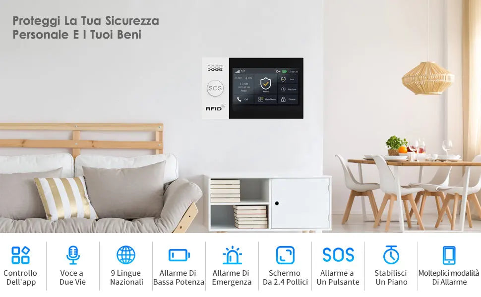 TUYA WIFI Smart GSM Alarm System Smart Life Security Protection For Home with PIR Wireless Solar Siren Alexa