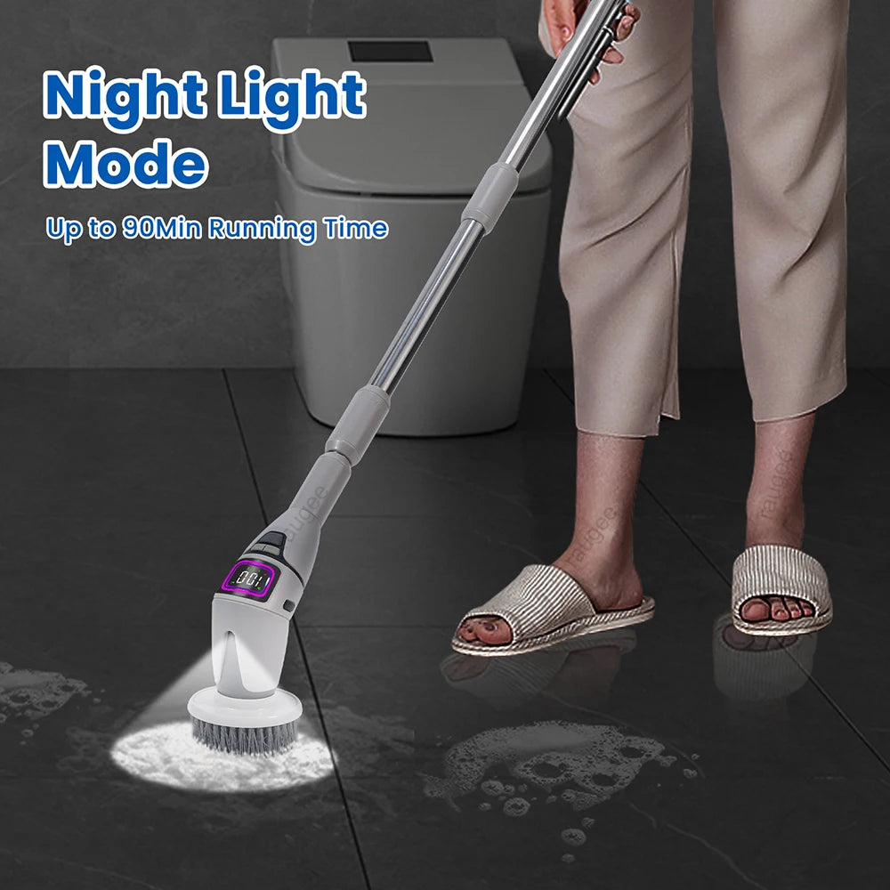 Electric Cleaning Brush 10 In 1 Multifunctional Cleaning Brush For Bathroom Kitchen Toilet Wireless Rotatable Cleaning Brush