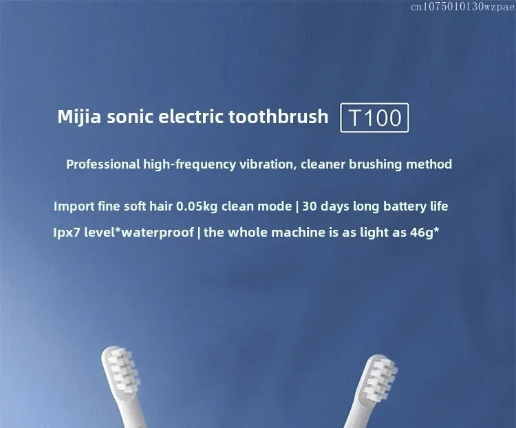 XIAOMI MIJIA Sonic Electric Toothbrush T100 Cordless USB Rechargeable Toothbrushes Waterproof Ultrasonic Automatic Tooth Brush