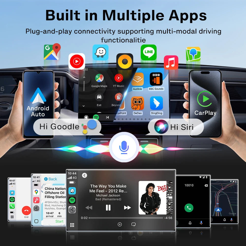 CarlinKit Mini Wireless CarPlay Adapter 2025 New Android Auto Wireless Dongle Wifi 5.8G Auto Connect Box Support Spotify Music
