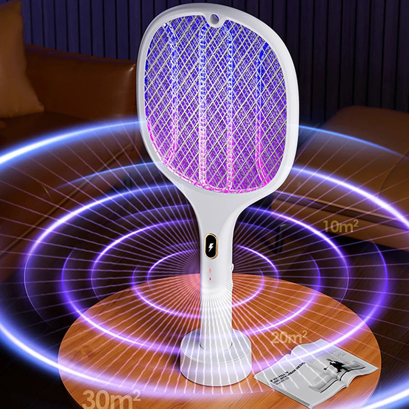 3 In 1 Multi-Functional Bug Zapper Racket Usb Rechargeable Mosquito Killer Safe Electric Mosquito Swatter Pest Control Supplies