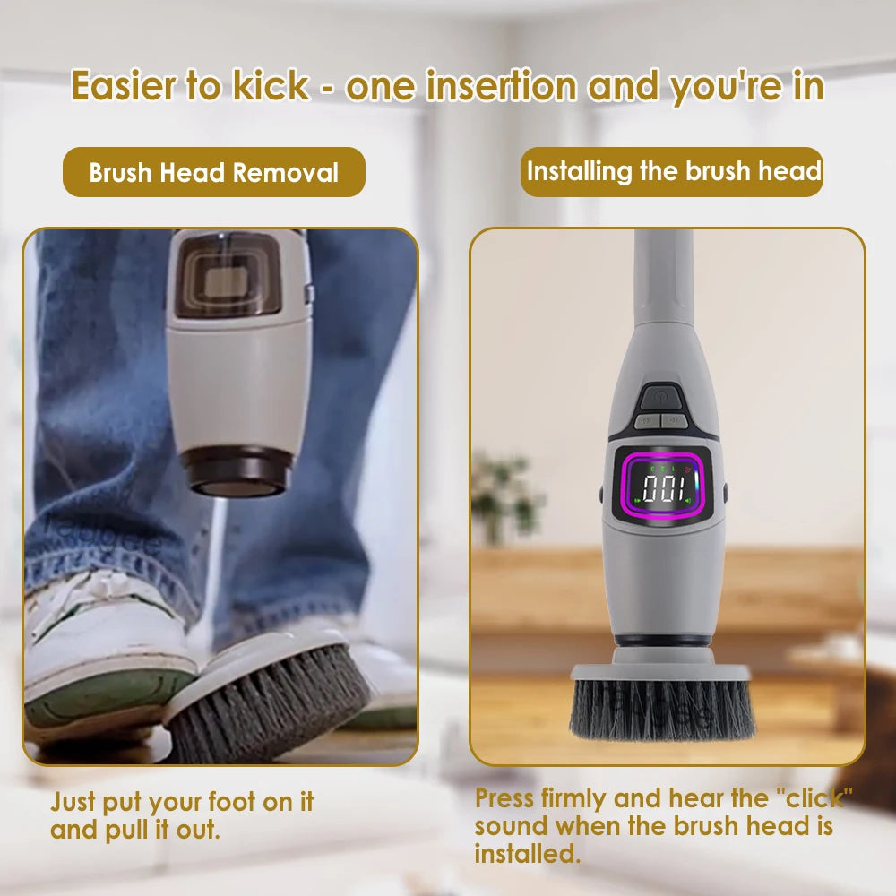 Electric Cleaning Brush 10 In 1 Multifunctional Cleaning Brush For Bathroom Kitchen Toilet Wireless Rotatable Cleaning Brush