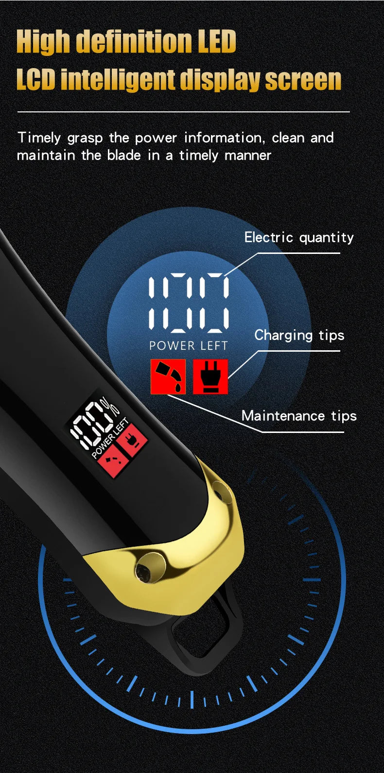 USB Rechargeable Hair Clippers for Men, Three-piece Set with Oil Head and Electric Trimmers, Ideal for Home Use