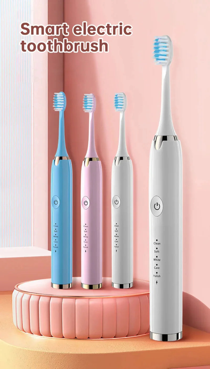 XIAOMI Electric Sonic Toothbrush USB Rechargeable Waterproof Electronic Ultrasonic Whitening Tooth Brushes Replacement Heads