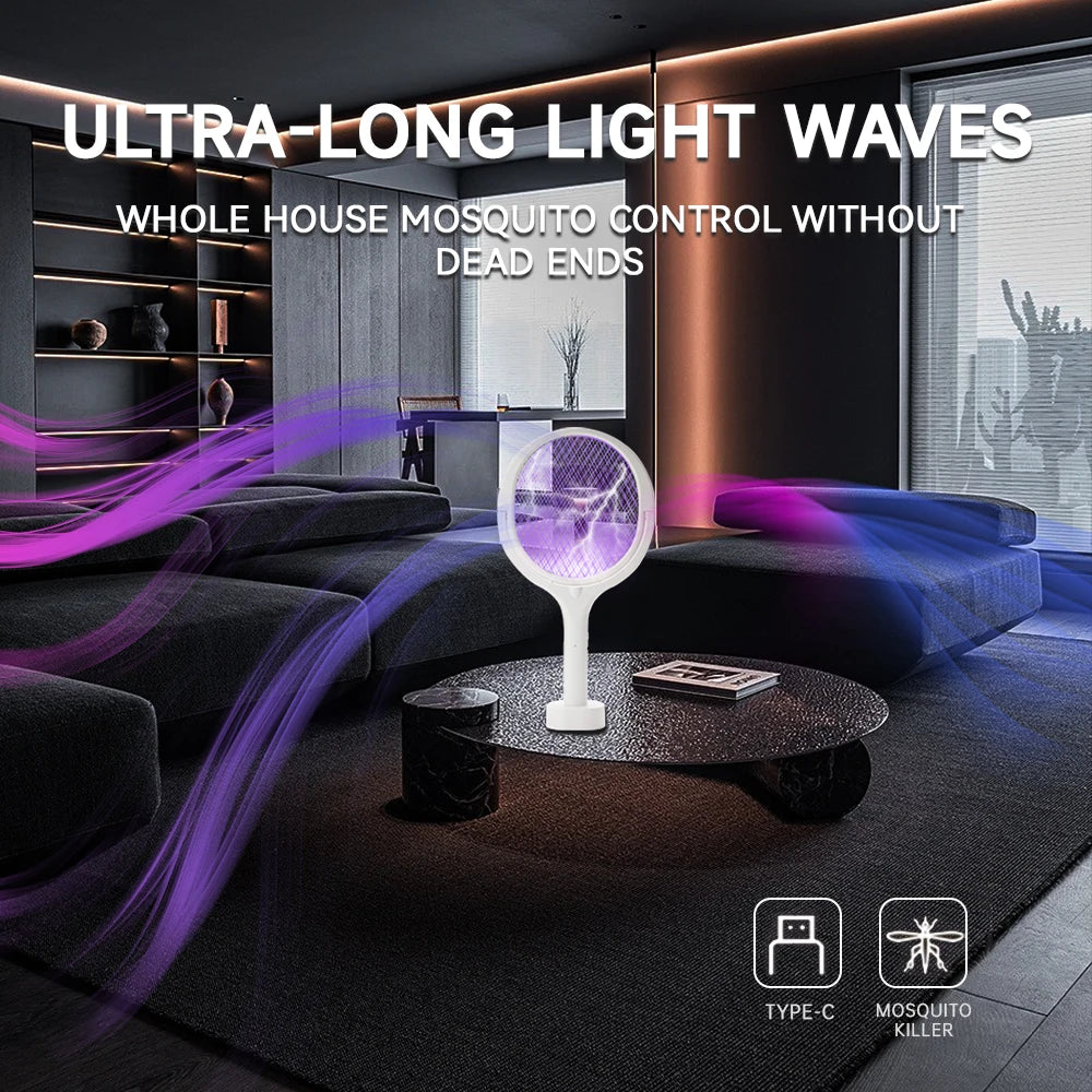 3500V 5in1 Mosquito Killer Lamp Multifunctional Angle Adjustable Bug Zapper Electric USB Rechargeable Mosquito Fly Bat Swatter