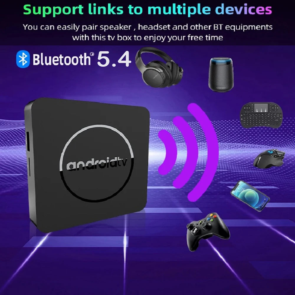 Android TV Box Q10 Android 14 Dual Wifi 2.4G&5G Google Voice Ram 4GB 8GB Rom 64GB 128GB Media player 3D 8K Video 4K Set Top Box