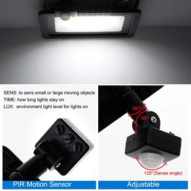 LED FloodLight PIR Motion Sensor Outdoor Led Spotlight 10W 20W 30W 50W 100W IP66 Waterproof Outdoor Garden Lighting Street Light