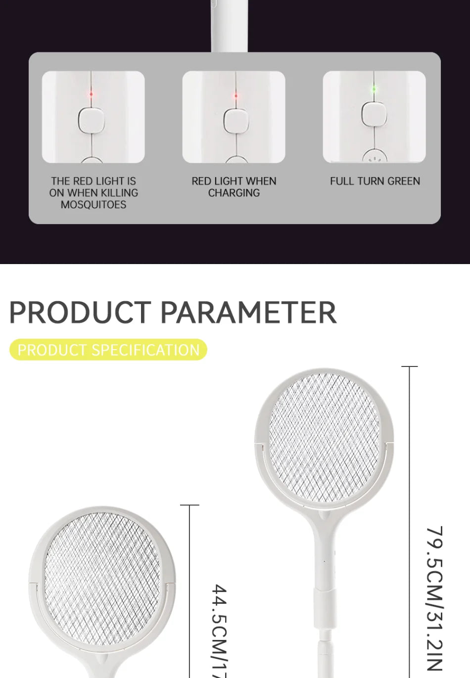 3500V 5in1 Mosquito Killer Lamp Multifunctional Angle Adjustable Bug Zapper Electric USB Rechargeable Mosquito Fly Bat Swatter