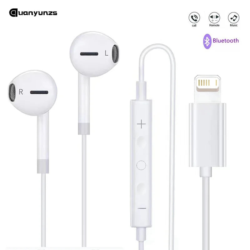 Original Headphones For Apple iPhone 16 15 Pro Max 14 13 12 11 USB-C Lightning 3.5mm Wired Earphones X XR 7 8 Phone Accessories