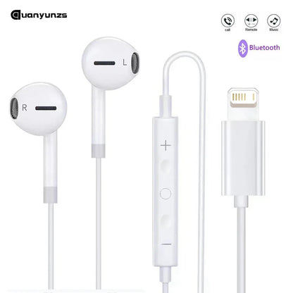 Original Headphones For Apple iPhone 16 15 Pro Max 14 13 12 11 USB-C Lightning 3.5mm Wired Earphones X XR 7 8 Phone Accessories