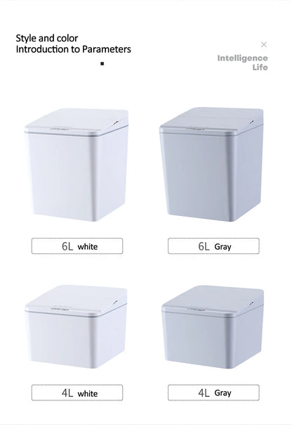 Intelligent Mini Desktop Trash Can Automatic Touchless Infrared Motion Sensor Trash Can Car Trash Portable Storage For Kitchen