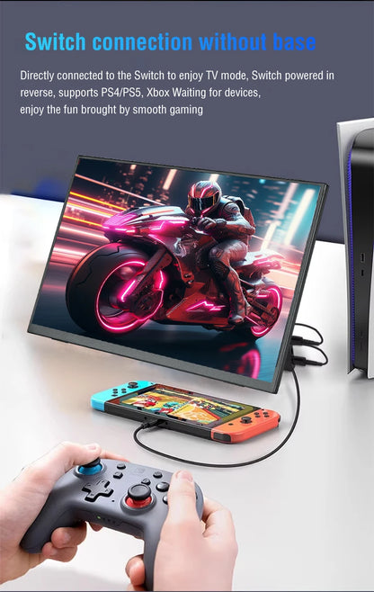 Anmite 10.5-Inch Portable Monitor 1280P HDR 15:10 Low Blue Light For XBox PS4 / 5 Switch Cell Phone PC Loptop Extension