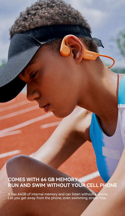 Sanag B60S Bone Conduction Earphones 64GB MP3 Wireless Open Headset IPX8 Swimming Waterproof Flash-sale Choice Headphones
