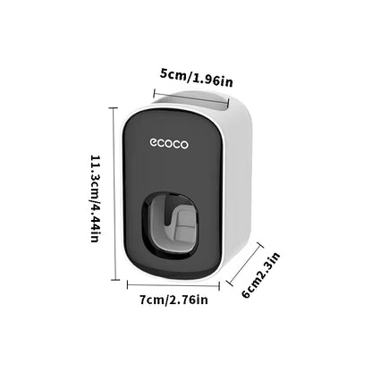 1/2 black and white household non porous automatic toothpaste squeezing machine for artificial products, suction wall extruder
