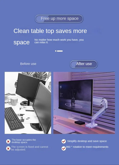 Single Monitor Bracket Up To 32 Inches And 19.8 Lbs Per Screen Computer Desk Mount Stand Adjustable TV Bracket Monitor Stand