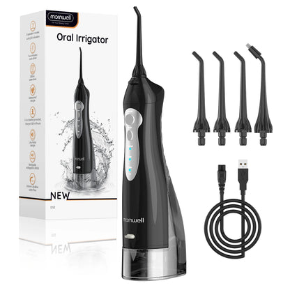 Dental Floss Portable Cordless F18 Oral Irrigator 3 Cleaning Modes Waterproof Rechargeable Dental Cleaner 4 Nozzles Clean Gums