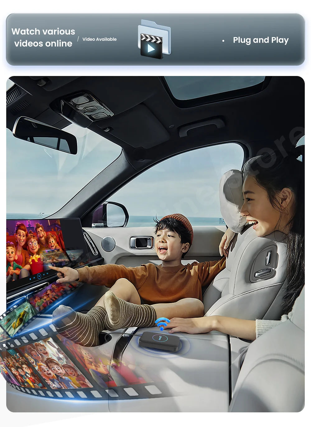 2025 CarlinKit TBox LiteS Android Ai Box Android auto CarPlay Wireless Adatper for Netfilx Youtube IPTV Spotify Car Accessories