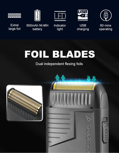 VGR Razor Rechargeable Razor Professional Beard Trimmer Electric Trimmer Reciprocating Shaver Finishing Shaver for Man V-375