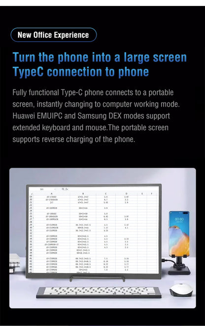 Anmite 10.5-Inch Portable Monitor 1280P HDR 15:10 Low Blue Light For XBox PS4 / 5 Switch Cell Phone PC Loptop Extension