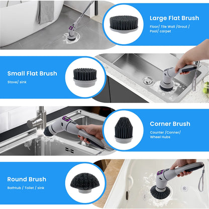 Electric Cleaning Brush 10 In 1 Multifunctional Cleaning Brush For Bathroom Kitchen Toilet Wireless Rotatable Cleaning Brush