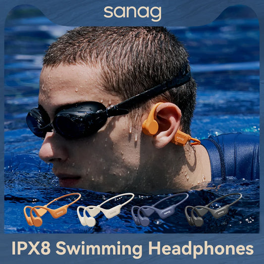 Sanag B60S Bone Conduction Earphones 64GB MP3 Wireless Open Headset IPX8 Swimming Waterproof Flash-sale Choice Headphones